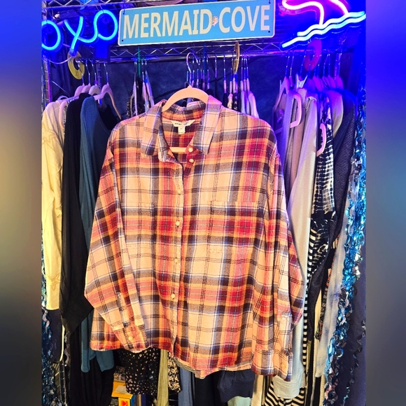 Old Navy Tops - XXL EUC OLD NAVY Boyfriend Flannel Shirt 28-29.5"Ptp 26"Long-F 27"Long-B Soft!